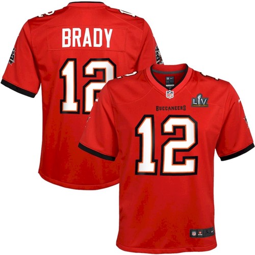 Youth Tampa Bay Buccaneers Tom Brady Super Bowl LV Game Vapor Jersey Red